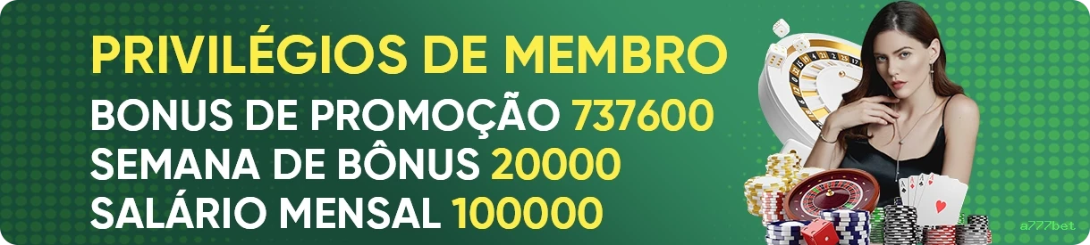 Limites depósito a777bet